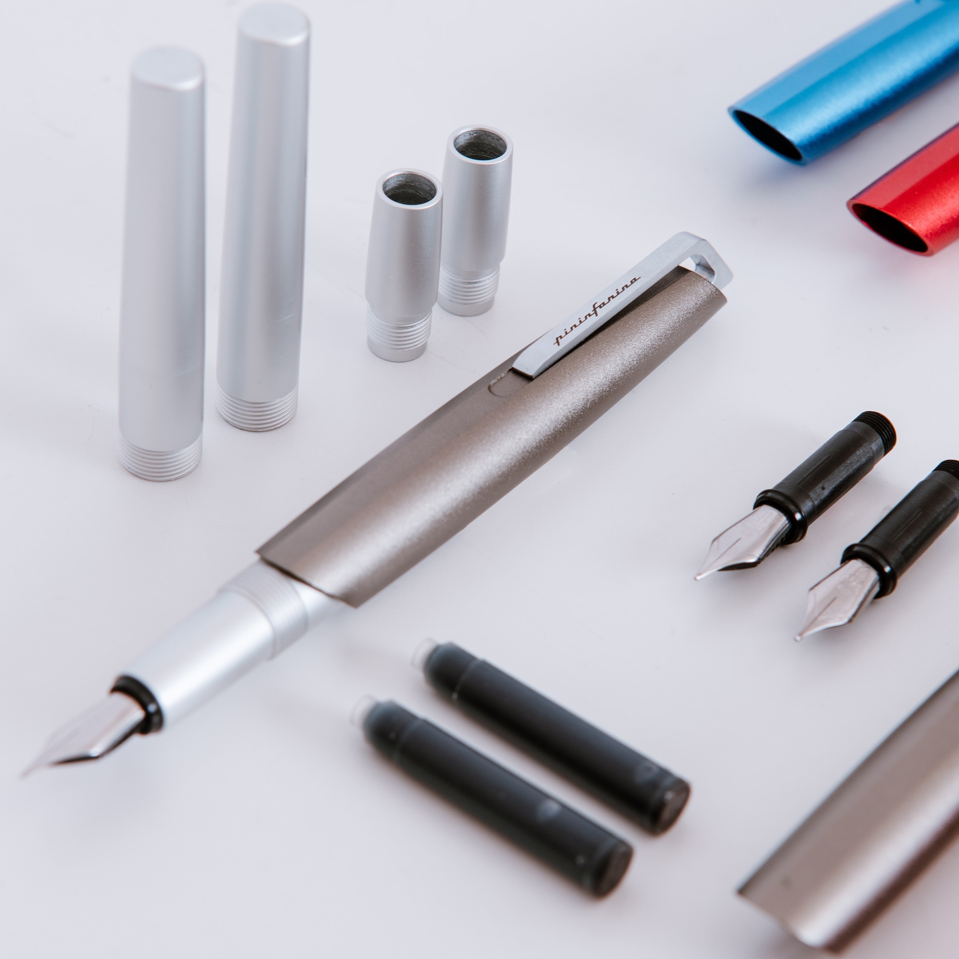 Pininfarina PF GO Fountain – Aluminum Fountain Pen with Stainless Steel Nib