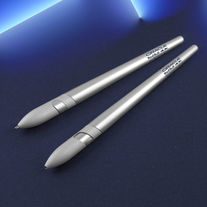 Sostanza Ink Silver Oracle Red Bull Racing – Anodized Silver Aluminum Ballpoint Pen