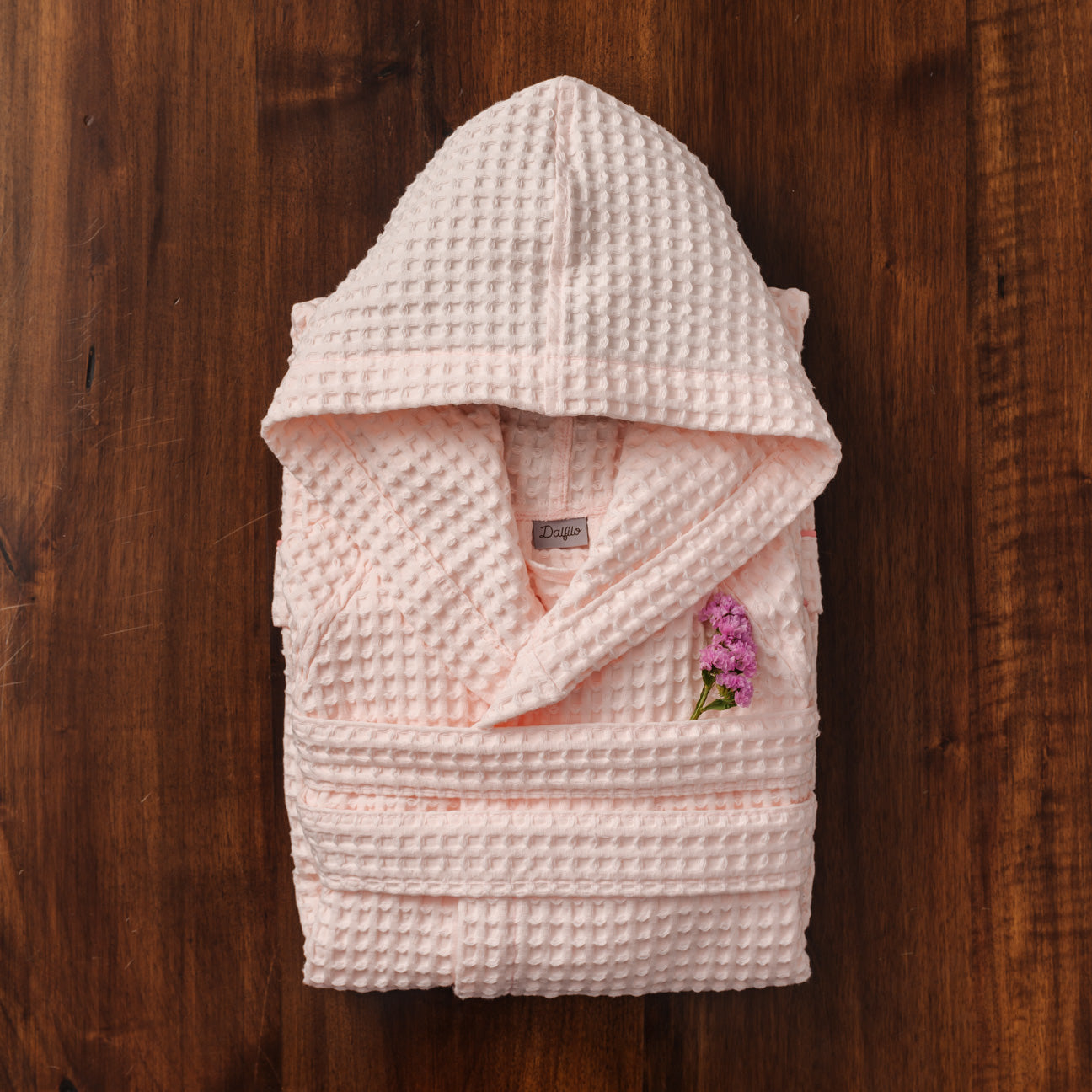 Accappatoio Nido d'ape con cappuccio