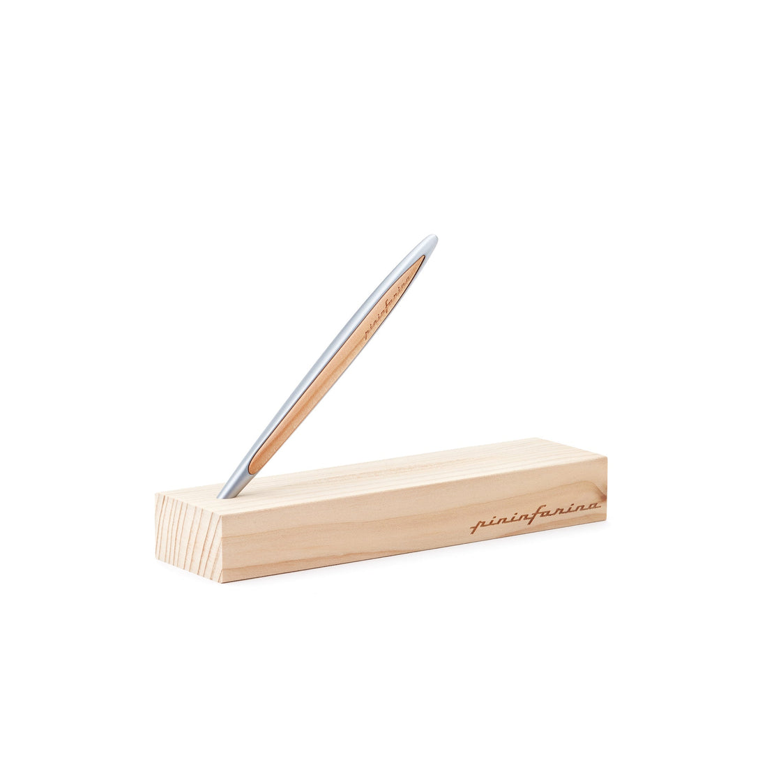 Pininfarina Cambiano Classic Ink - Ballpoint Pen with Solid Wood Desk Stand