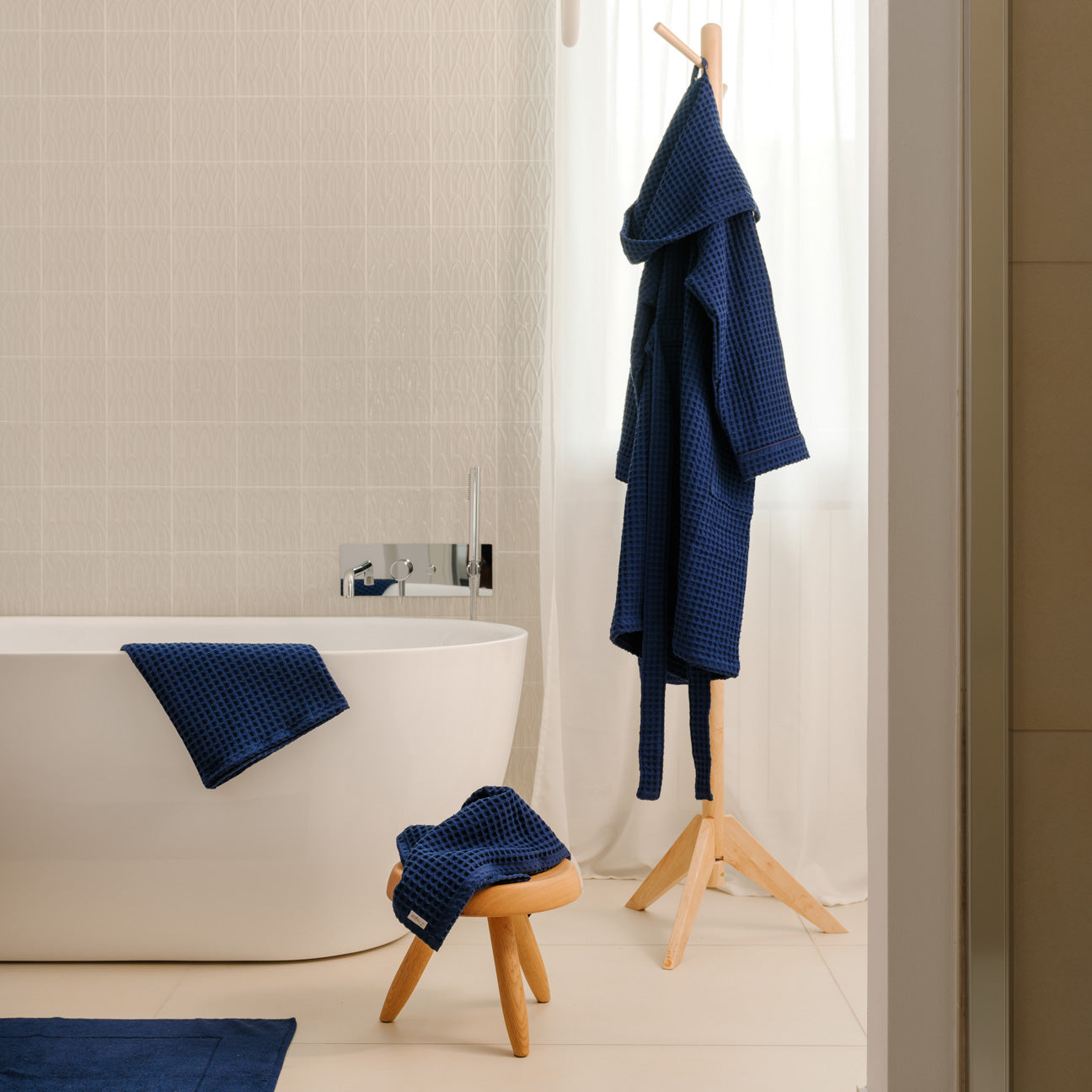 Accappatoio Nido d'ape con cappuccio