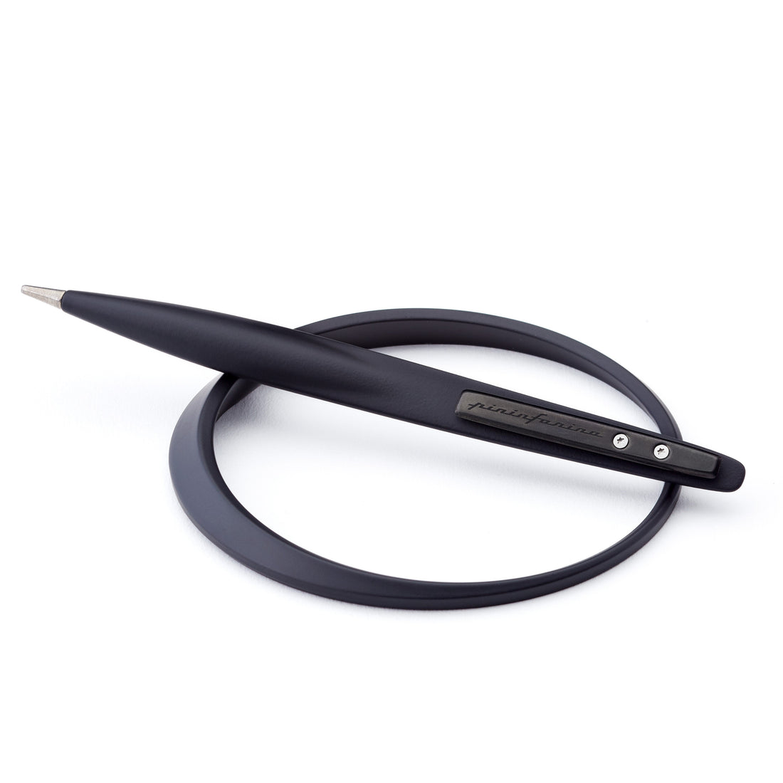 Pininfarina Space Ethergraf – Inkless Stylus with Circular Aluminum Desk Base