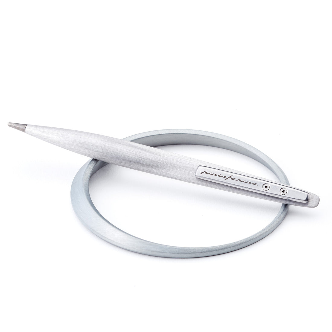 Pininfarina Space Ethergraf – Inkless Stylus with Circular Aluminum Desk Base