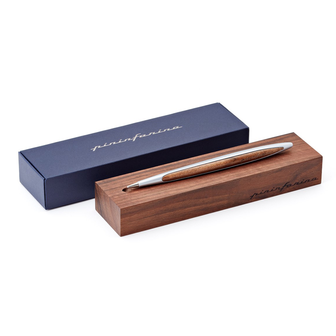 Pininfarina Cambiano Classic Ethergraf – Stylus with Ethergraf® Metal Alloy Nib and Solid Wood Desk Stand