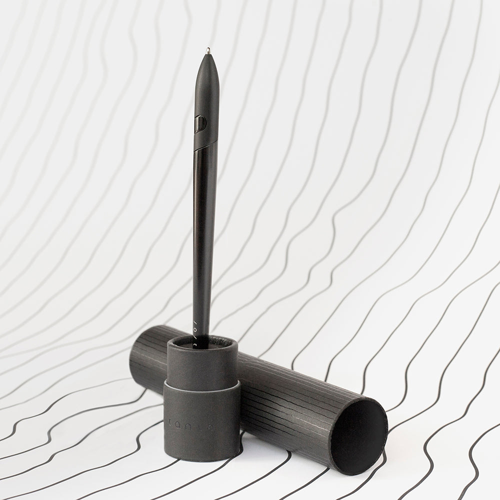 Sostanza Pen – Ballpoint Pen in Silver/Black Anodized Aluminum with Magnetic Mechanism