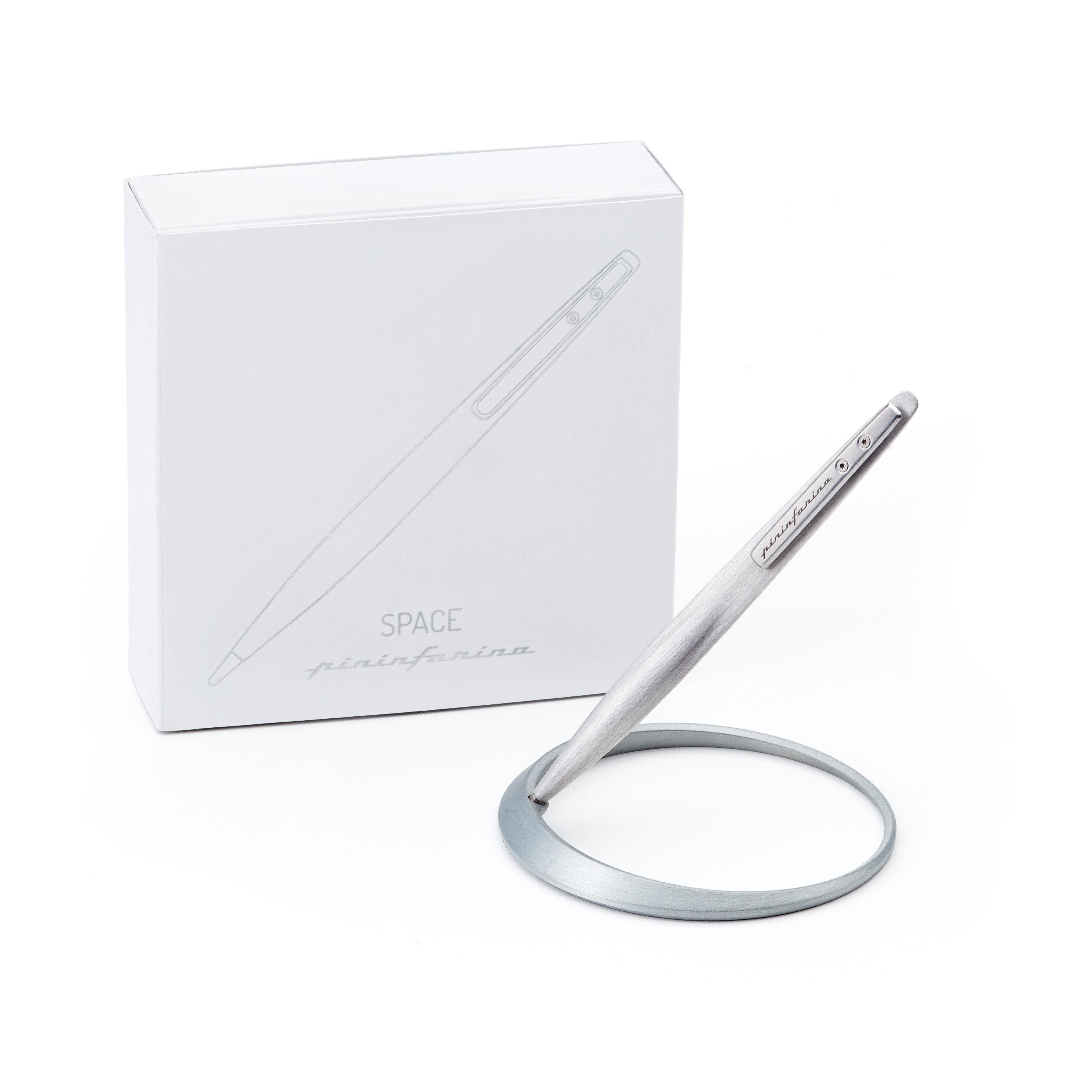 Pininfarina Space Ethergraf – Inkless Stylus with Circular Aluminum Desk Base