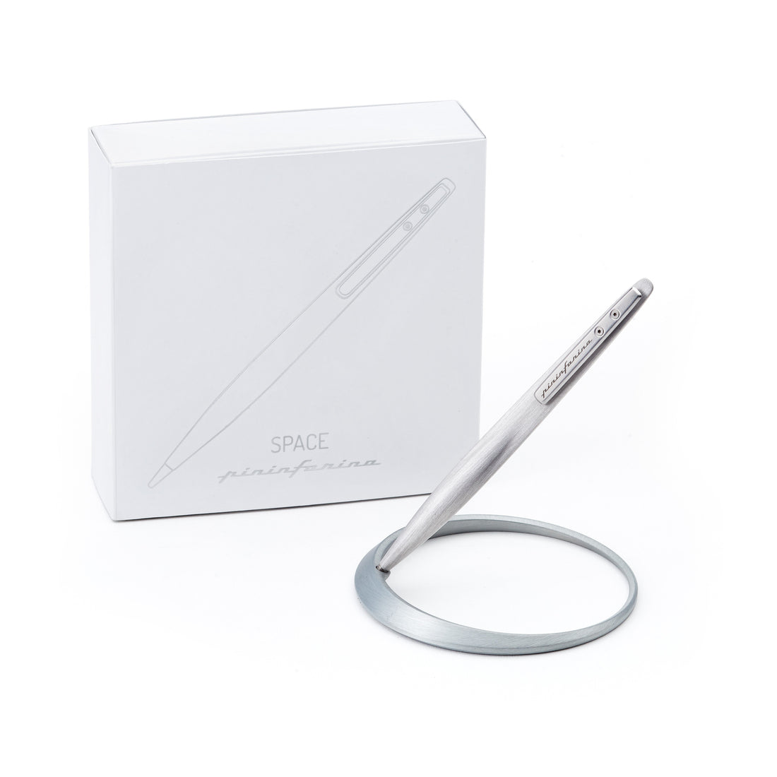 Pininfarina Space Ethergraf – Inkless Stylus with Circular Aluminum Desk Base