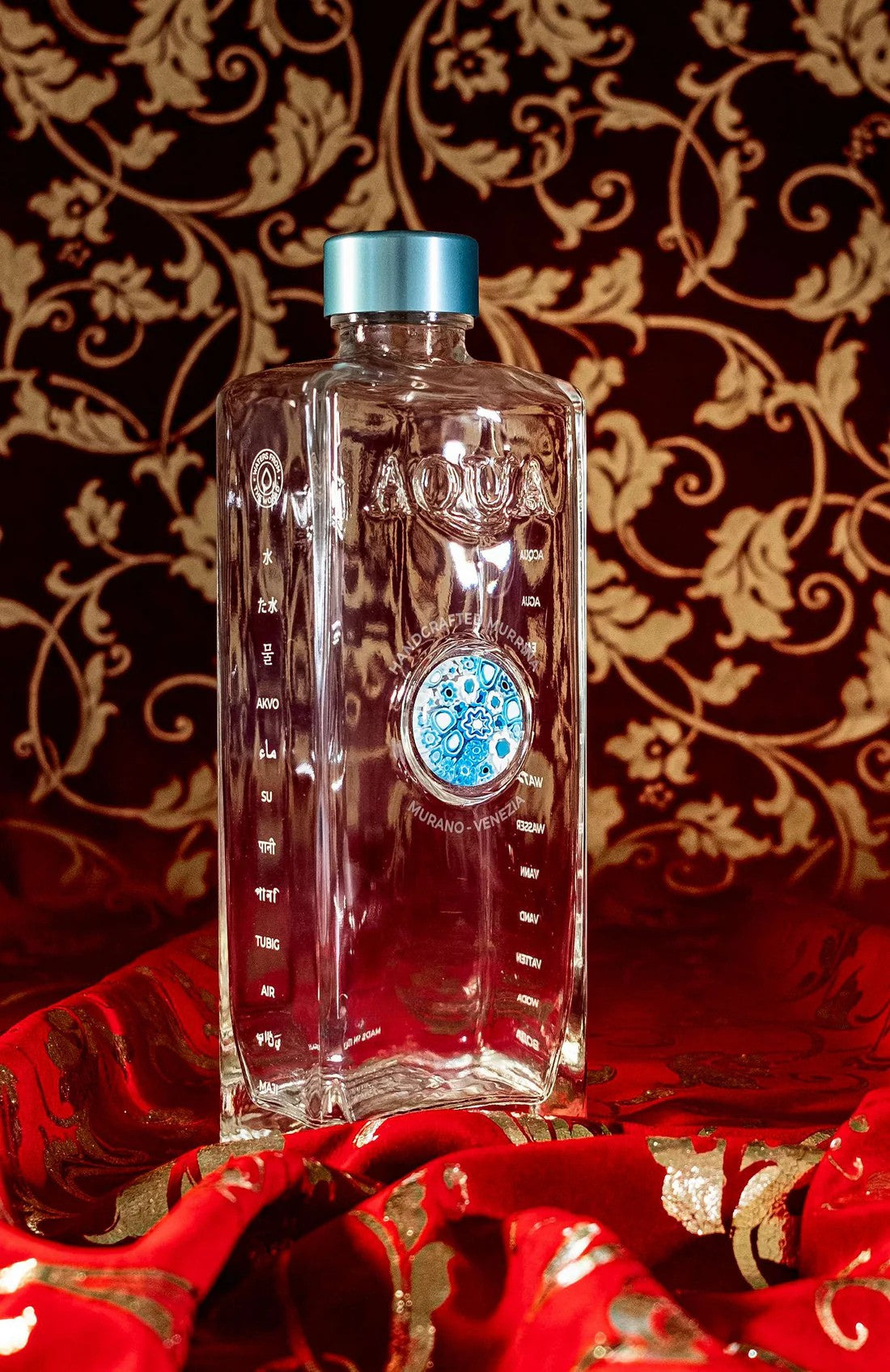 Glass Bottle with Murrina Glass of Murano - Azzura.