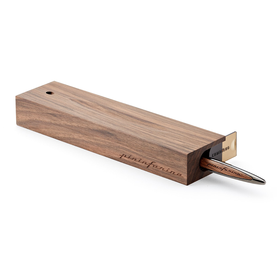 Pininfarina Cambiano Classic Ethergraf – Stylus with Ethergraf® Metal Alloy Nib and Solid Wood Desk Stand