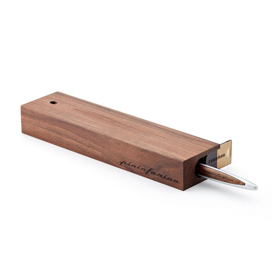 Pininfarina Cambiano Classic Ethergraf – Stylus with Ethergraf® Metal Alloy Nib and Solid Wood Desk Stand