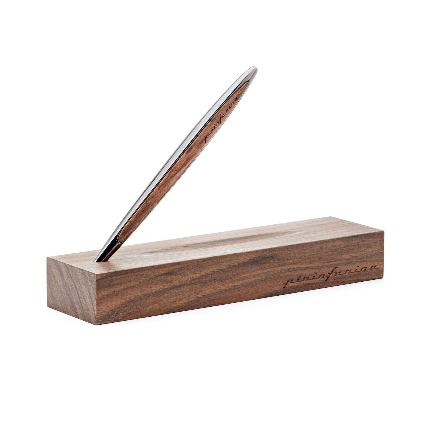 Pininfarina Cambiano Classic Ethergraf – Stylus with Ethergraf® Metal Alloy Nib and Solid Wood Desk Stand