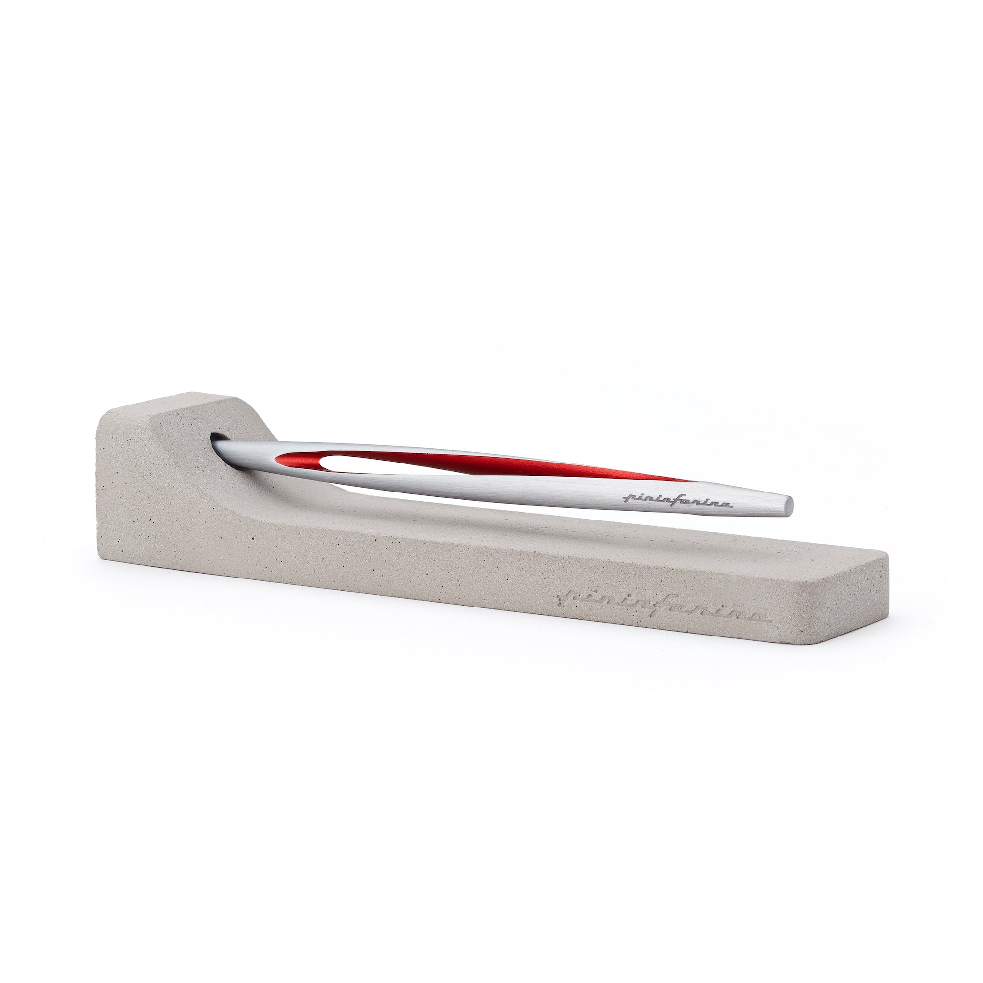 Pininfarina Aero Ethergraf – Inkless Stylus with Raw Concrete Desk Stand