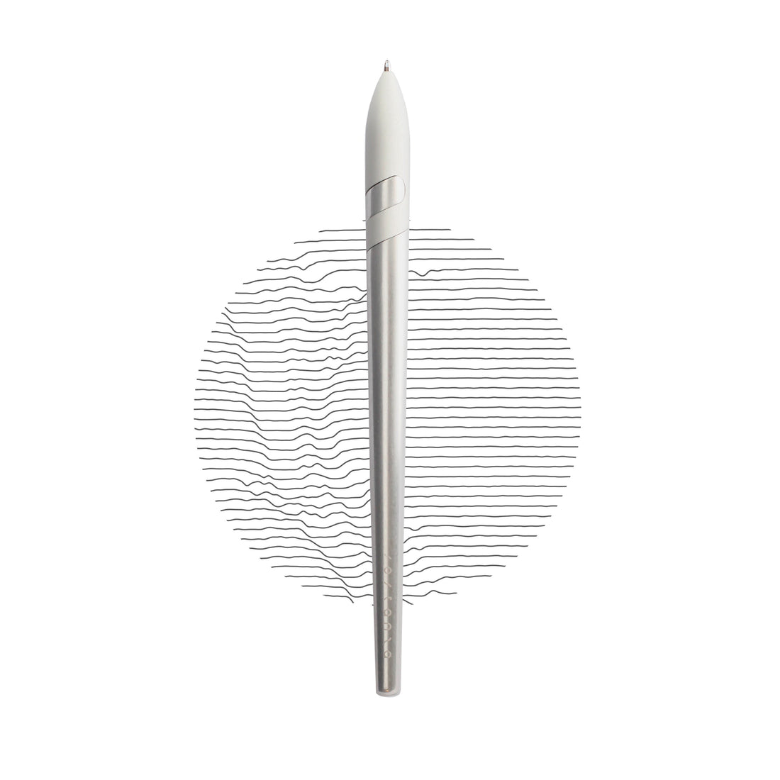 Sostanza Pen – Ballpoint Pen in Silver/Black Anodized Aluminum with Magnetic Mechanism