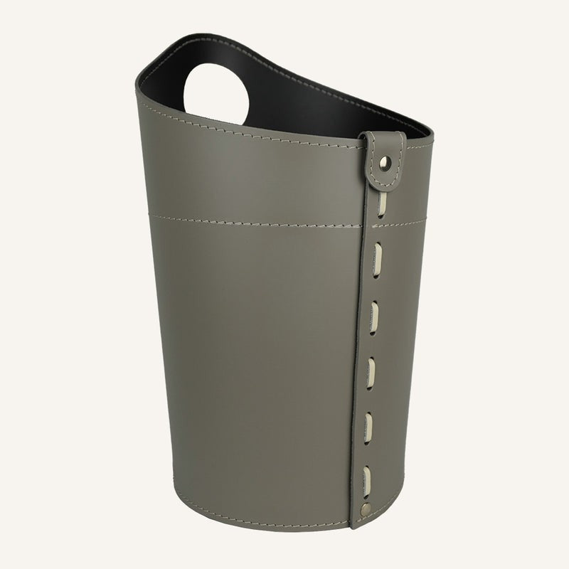 leather Wastebasket AMBROGIO