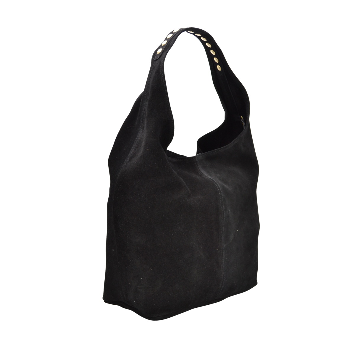 Ines - Borchie Camoscio Nero