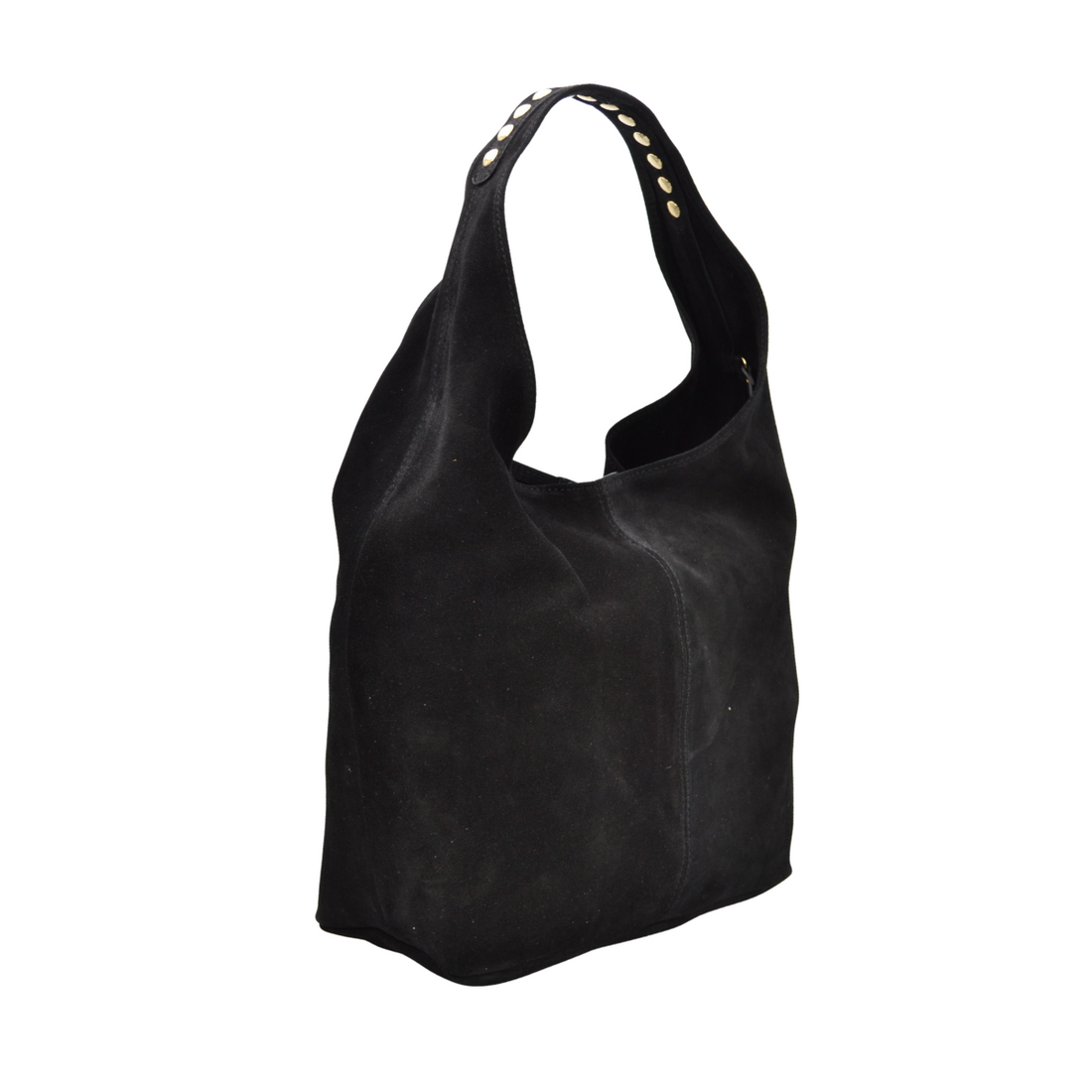 Ines - Borchie Camoscio Nero