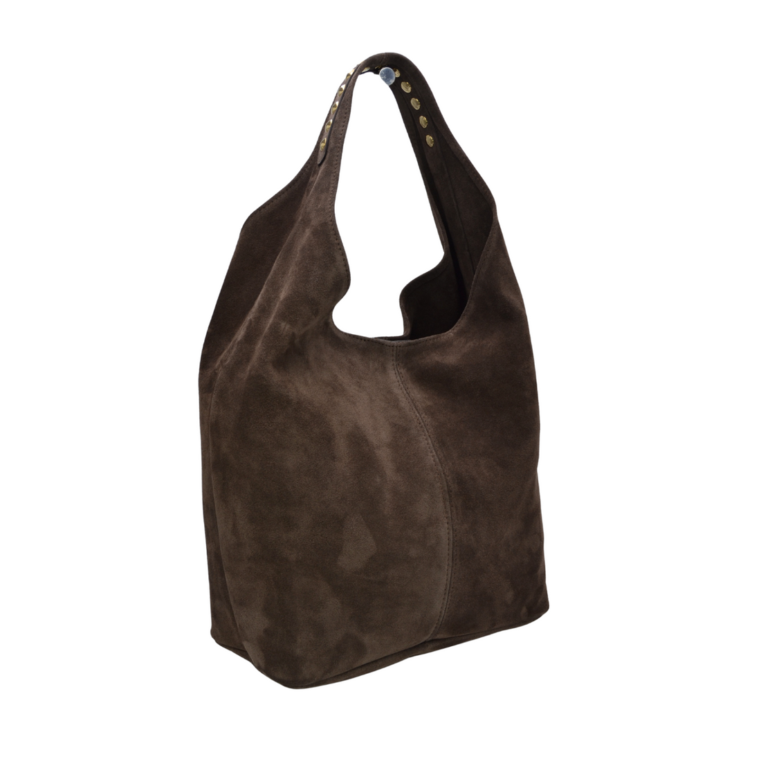 Ines - Borchie Camoscio Castagno