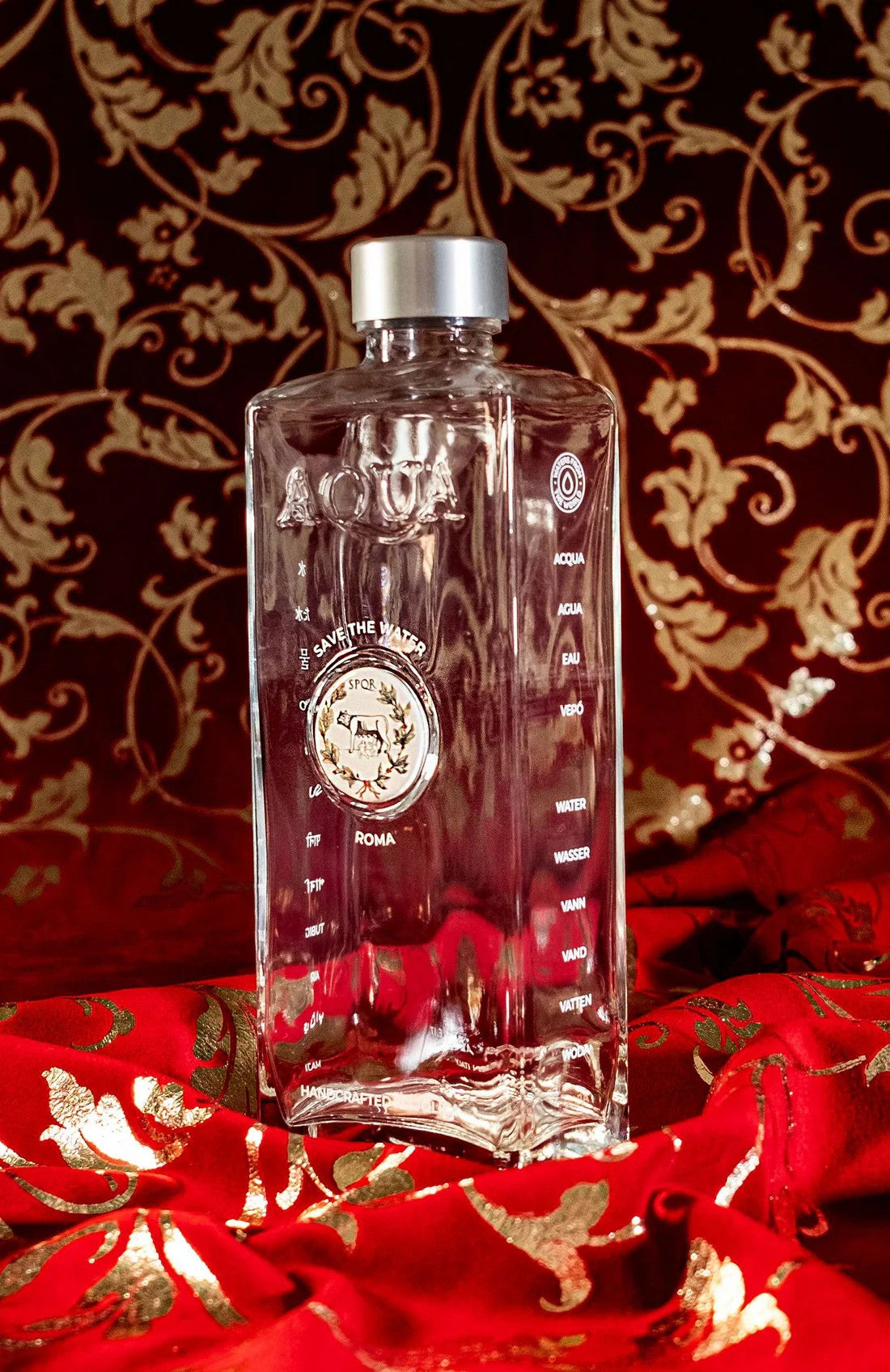Glass Bottle with Majolica di Bassano - Roma.