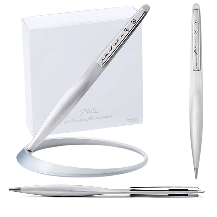 Pininfarina Space Ethergraf – Inkless Stylus with Circular Aluminum Desk Base