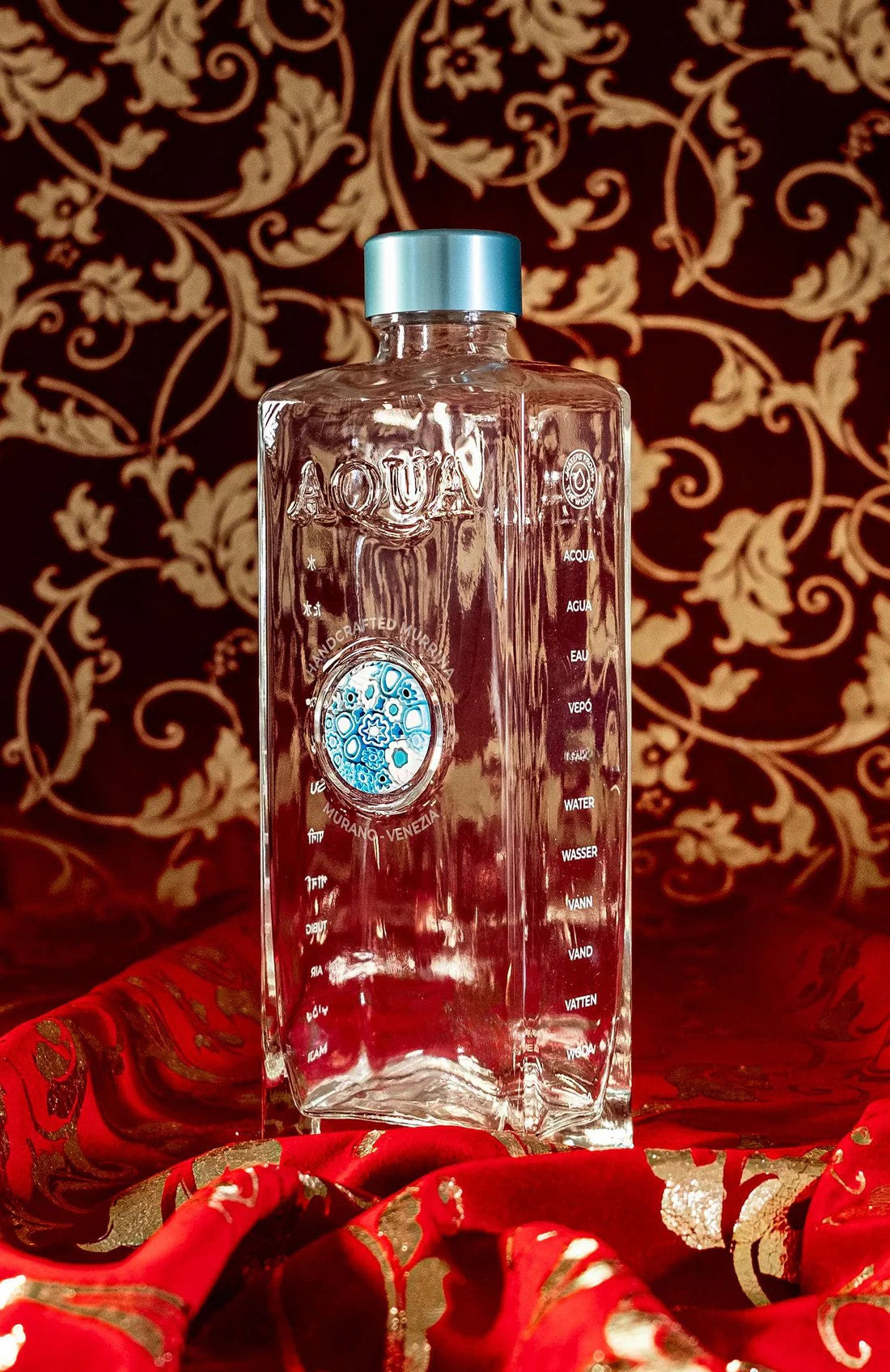 Glass Bottle with Murrina Glass of Murano - Azzura.