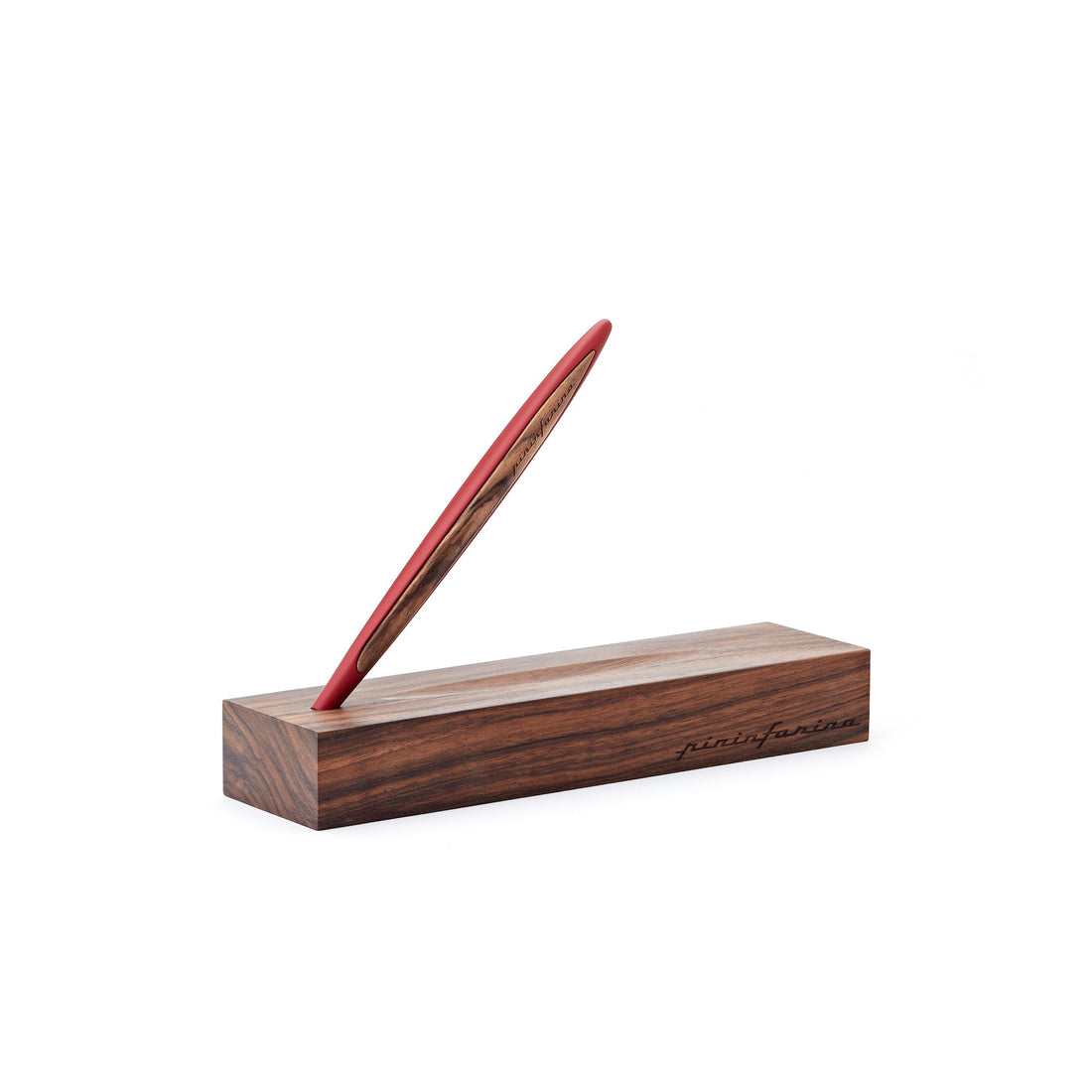 Pininfarina Cambiano Classic Ink - Ballpoint Pen with Solid Wood Desk Stand