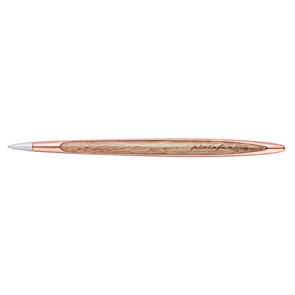 Pininfarina Cambiano Classic Ink - Ballpoint Pen with Solid Wood Desk Stand