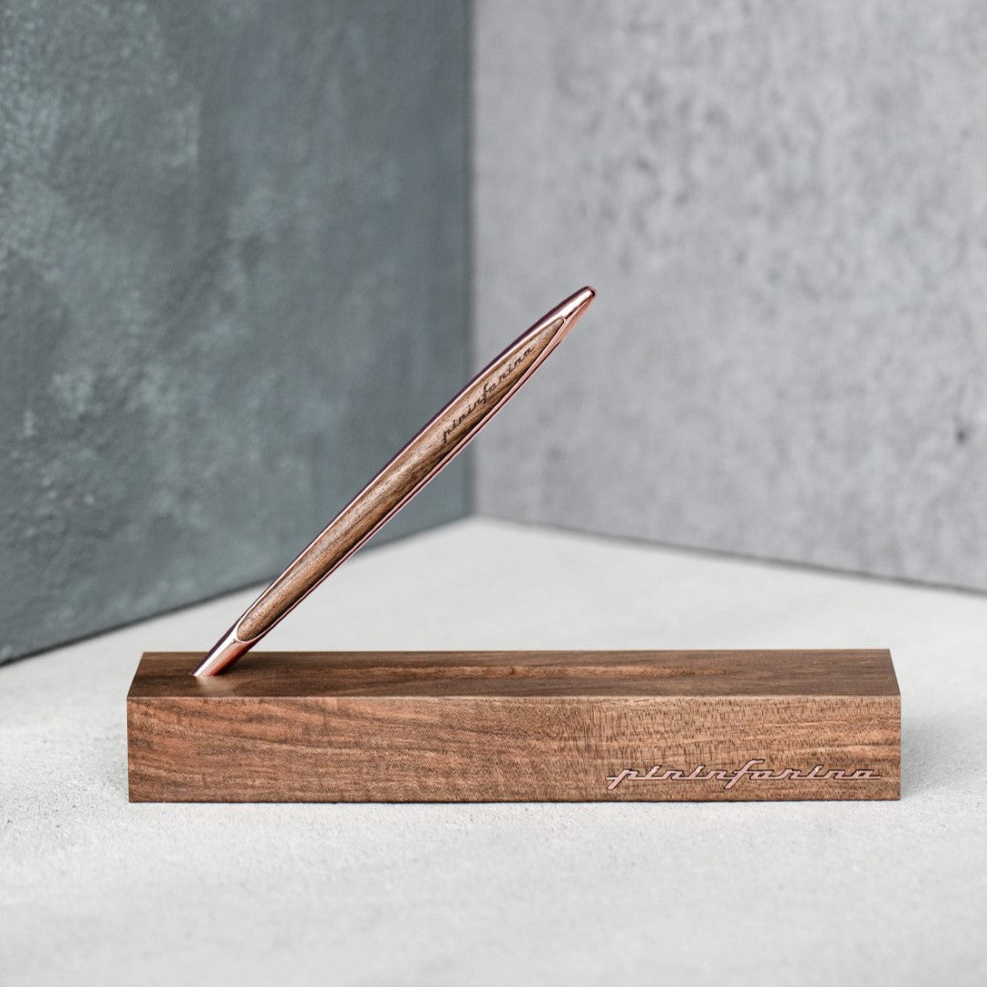 Pininfarina Cambiano Luxury Ethergraf – Stylus  with Ethergraf® Metal Alloy Tip and Solid Wood Desk Stand