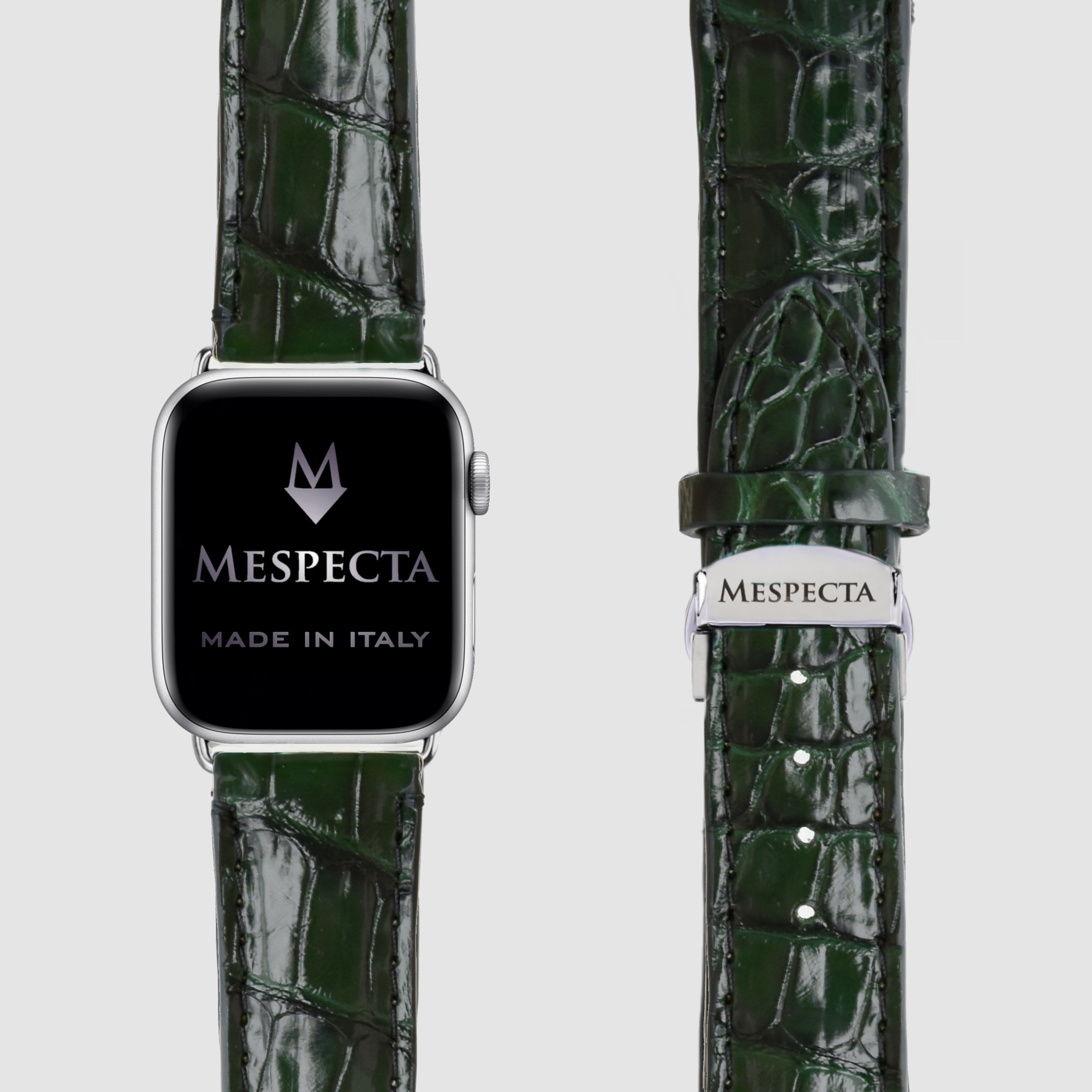 Cinturino Apple Watch in Pelle di Coccodrillo – Personalizzabile (Ultra, Serie 4–10, SE)