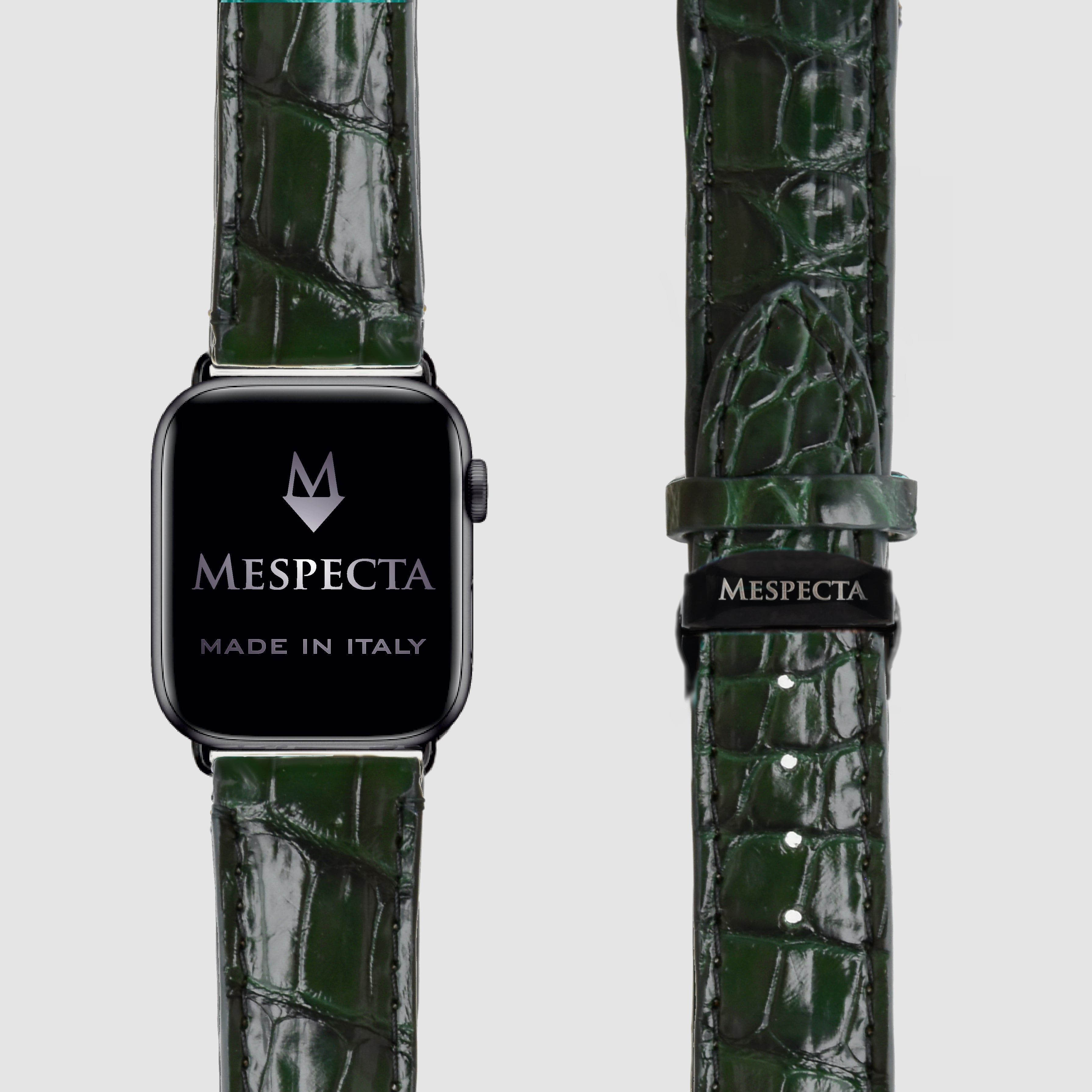 Cinturino Apple Watch in Pelle di Coccodrillo – Personalizzabile (Ultra, Serie 4–10, SE)