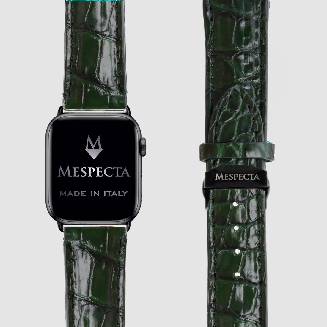 Cinturino Apple Watch in Pelle di Coccodrillo – Personalizzabile (Ultra, Serie 4–10, SE)