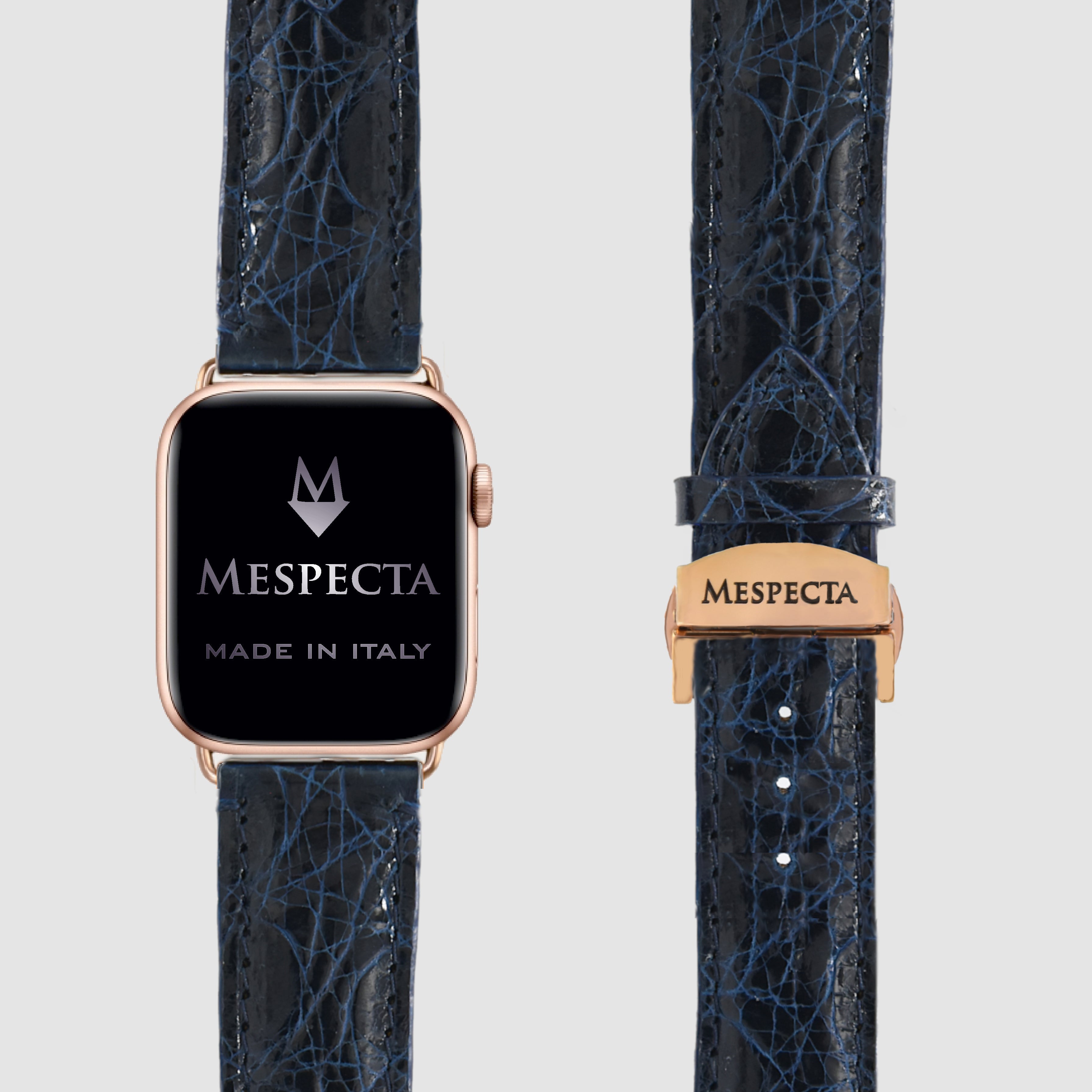 Cinturino Apple Watch in Pelle di Coccodrillo – Personalizzabile (Ultra, Serie 4–10, SE)