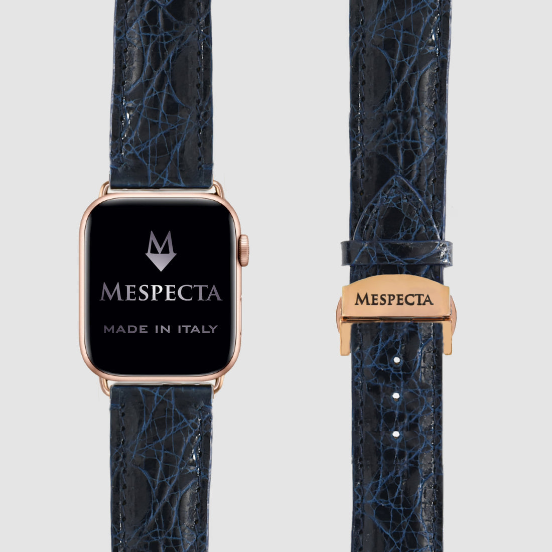 Cinturino Apple Watch in Pelle di Coccodrillo – Personalizzabile (Ultra, Serie 4–10, SE)
