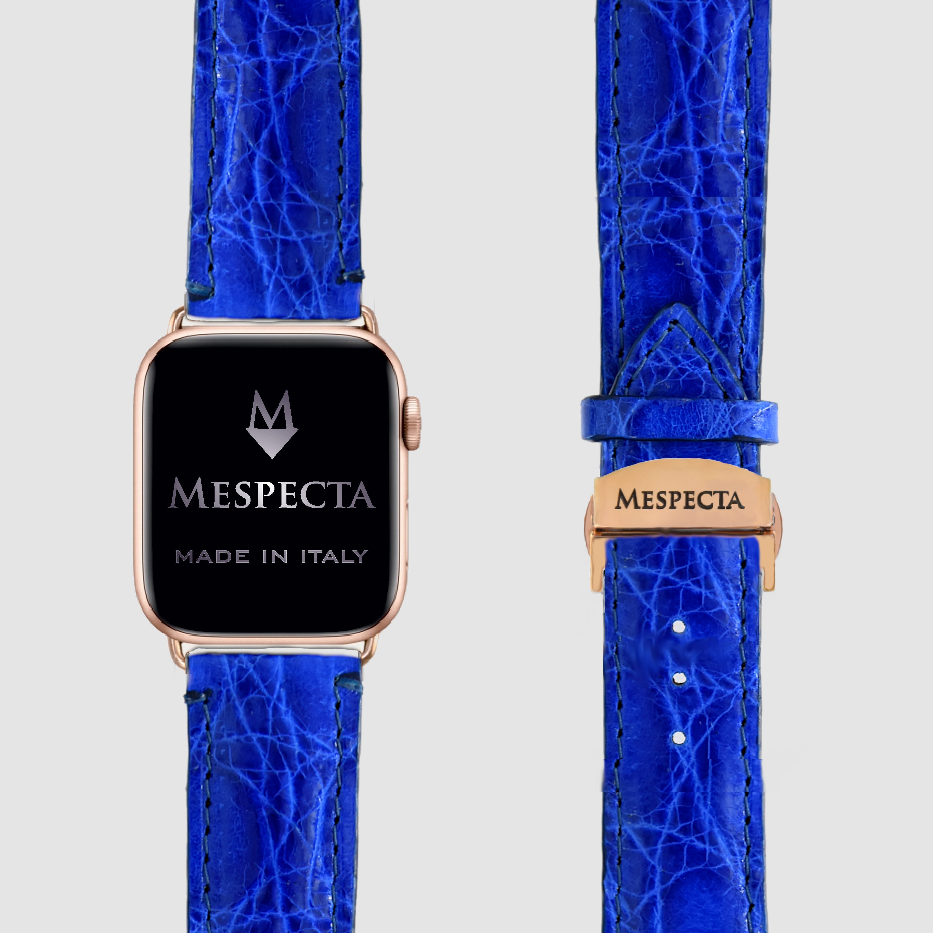 Cinturino Apple Watch in Pelle di Coccodrillo – Personalizzabile (Ultra, Serie 4–10, SE)