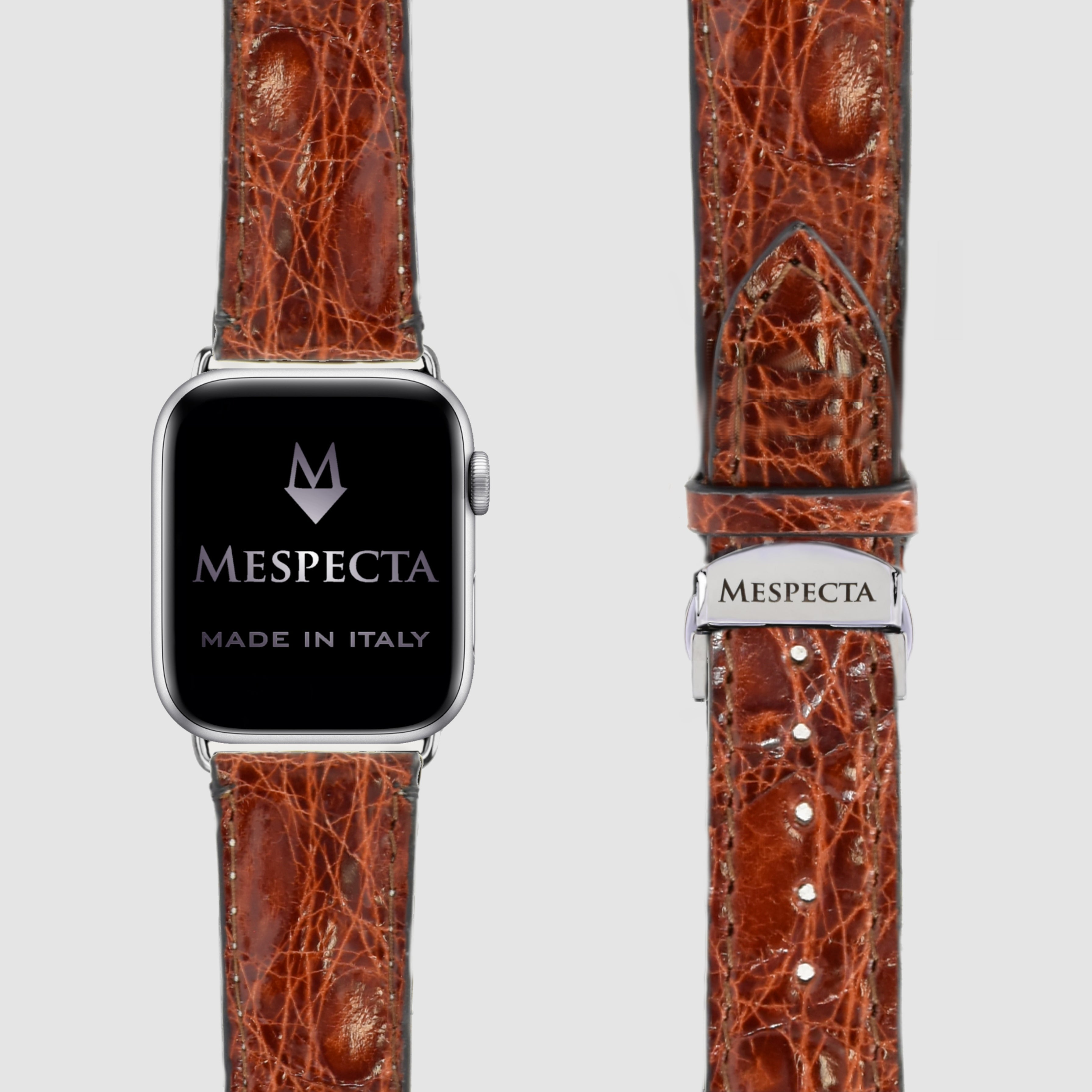 Cinturino Apple Watch in Pelle di Coccodrillo – Personalizzabile (Ultra, Serie 4–10, SE)