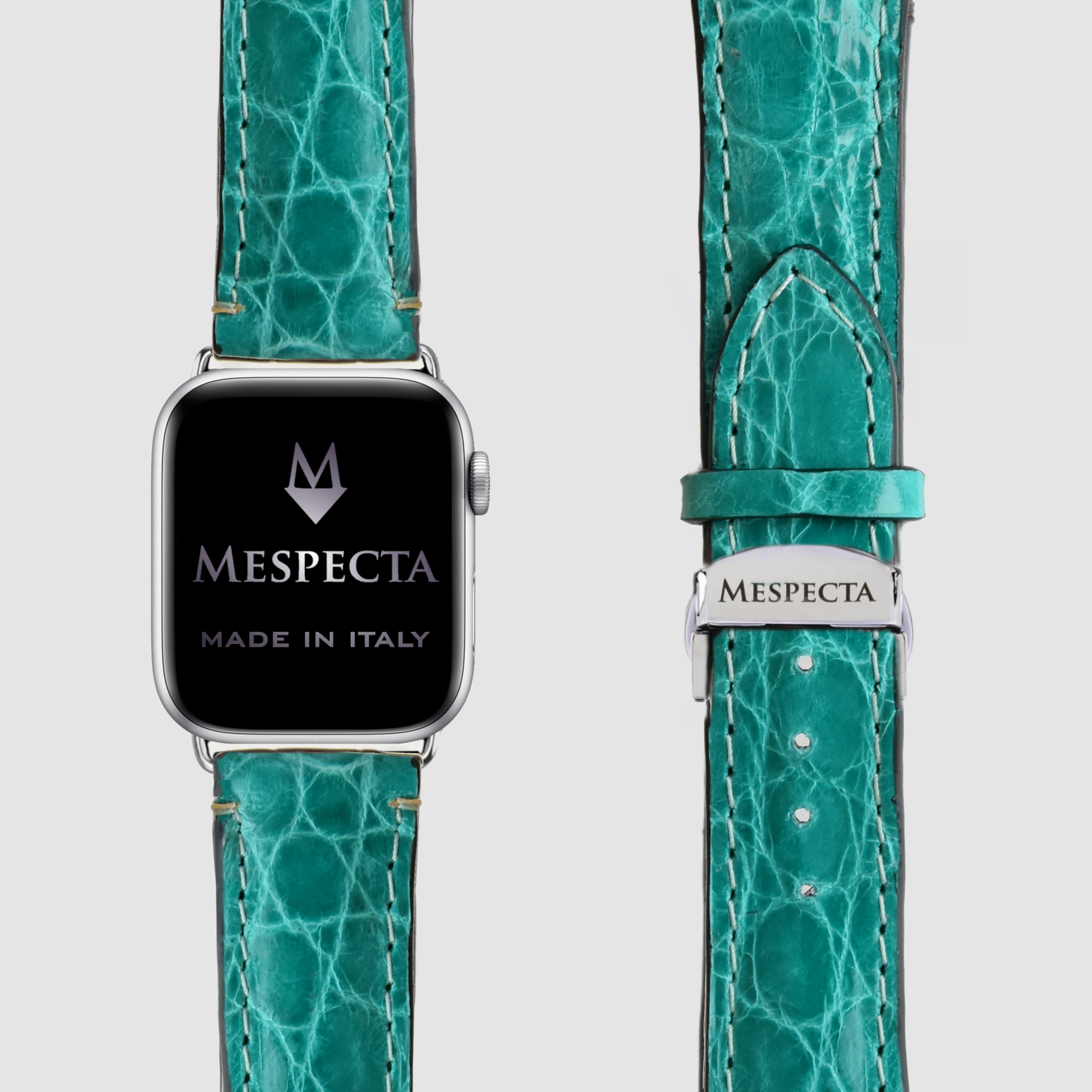 Cinturino Apple Watch in Pelle di Coccodrillo – Personalizzabile (Ultra, Serie 4–10, SE)