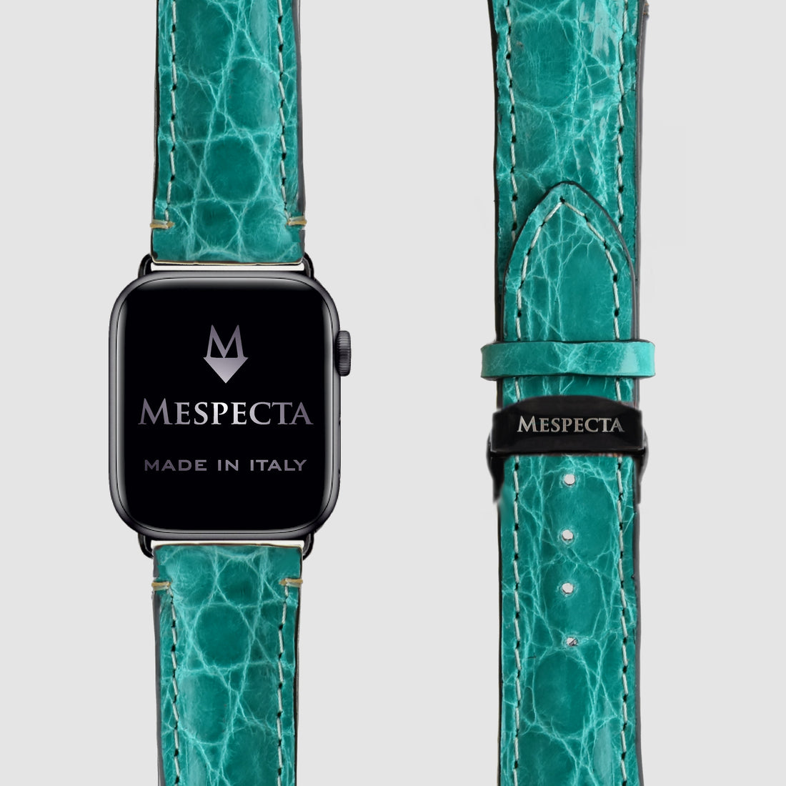 Cinturino Apple Watch in Pelle di Coccodrillo – Personalizzabile (Ultra, Serie 4–10, SE)