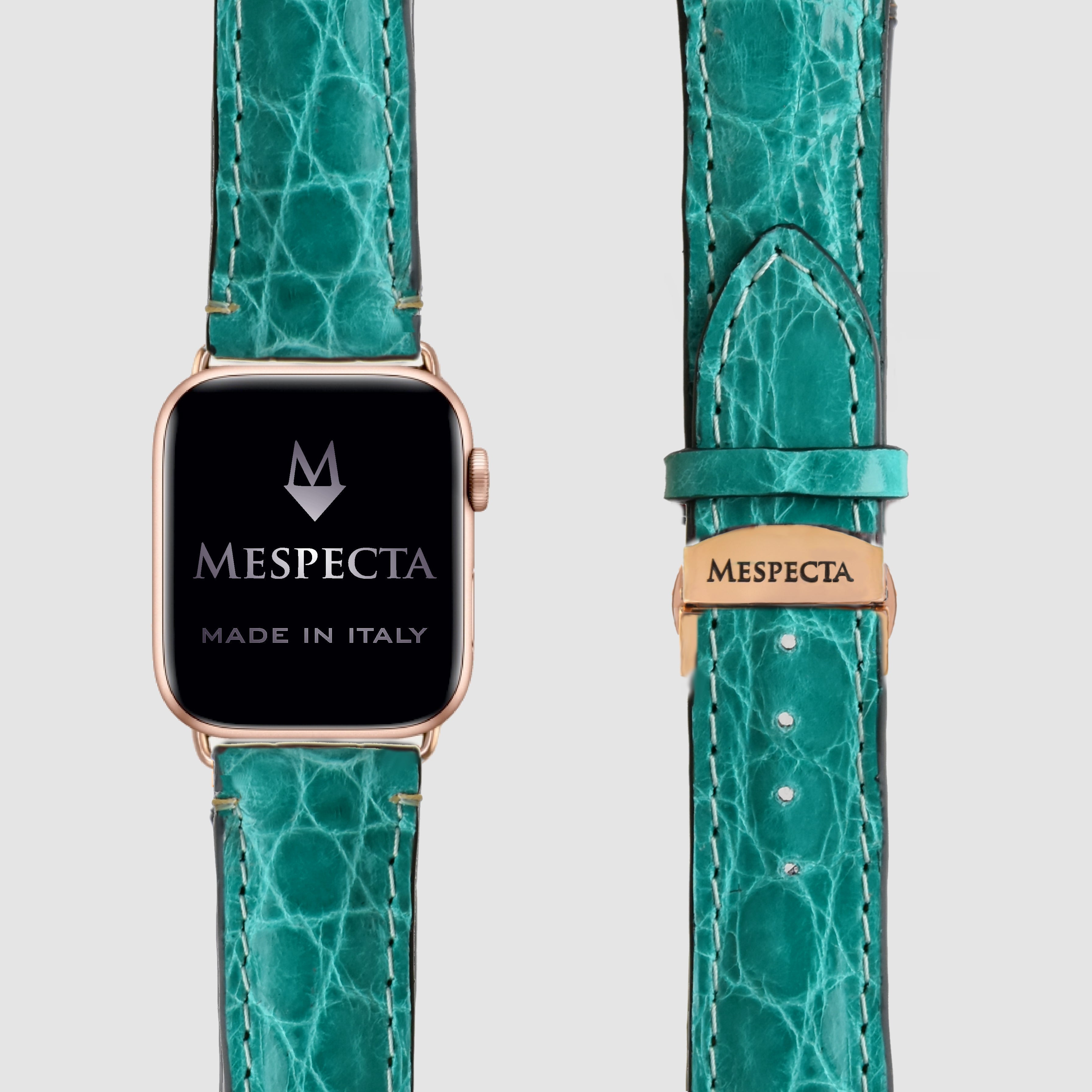 Cinturino Apple Watch in Pelle di Coccodrillo – Personalizzabile (Ultra, Serie 4–10, SE)