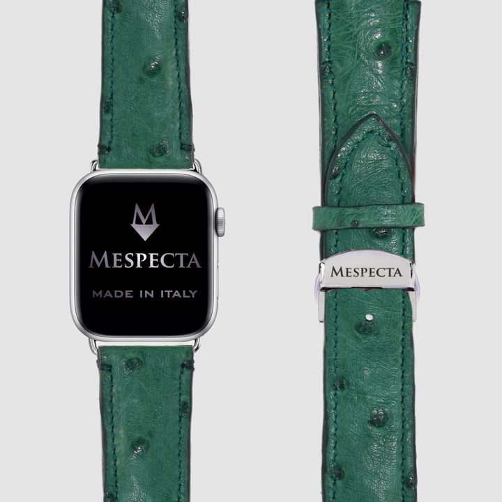 Cinturino Apple Watch in Pelle di struzzo – Personalizzabile (Ultra, Serie 4–10, SE)