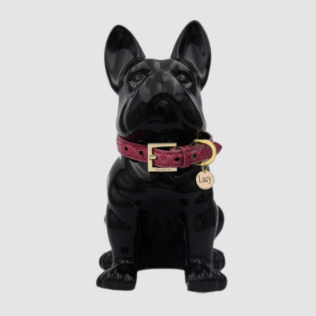 Collare per cani e gatti in vera pelle di pitone Fuchsia