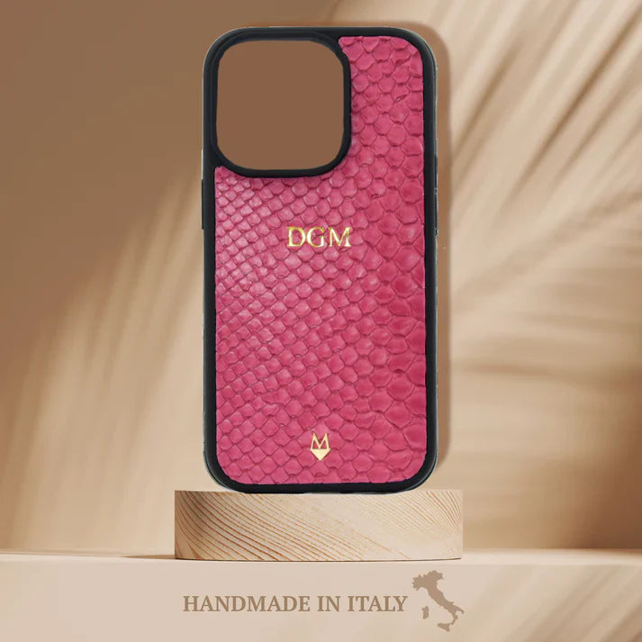 Cover in vera pelle di Pitone Personalizzabile iPhone MagSafe