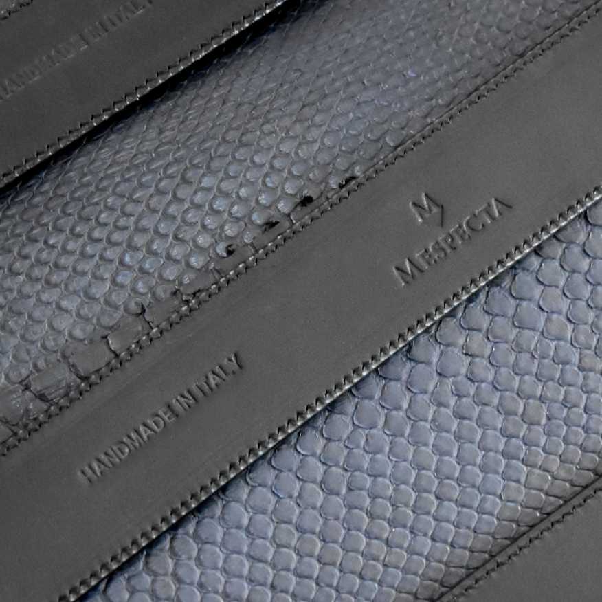 Cintura Uomo in vero Pitone Nero Personalizzabile - MESPECTA Italia
