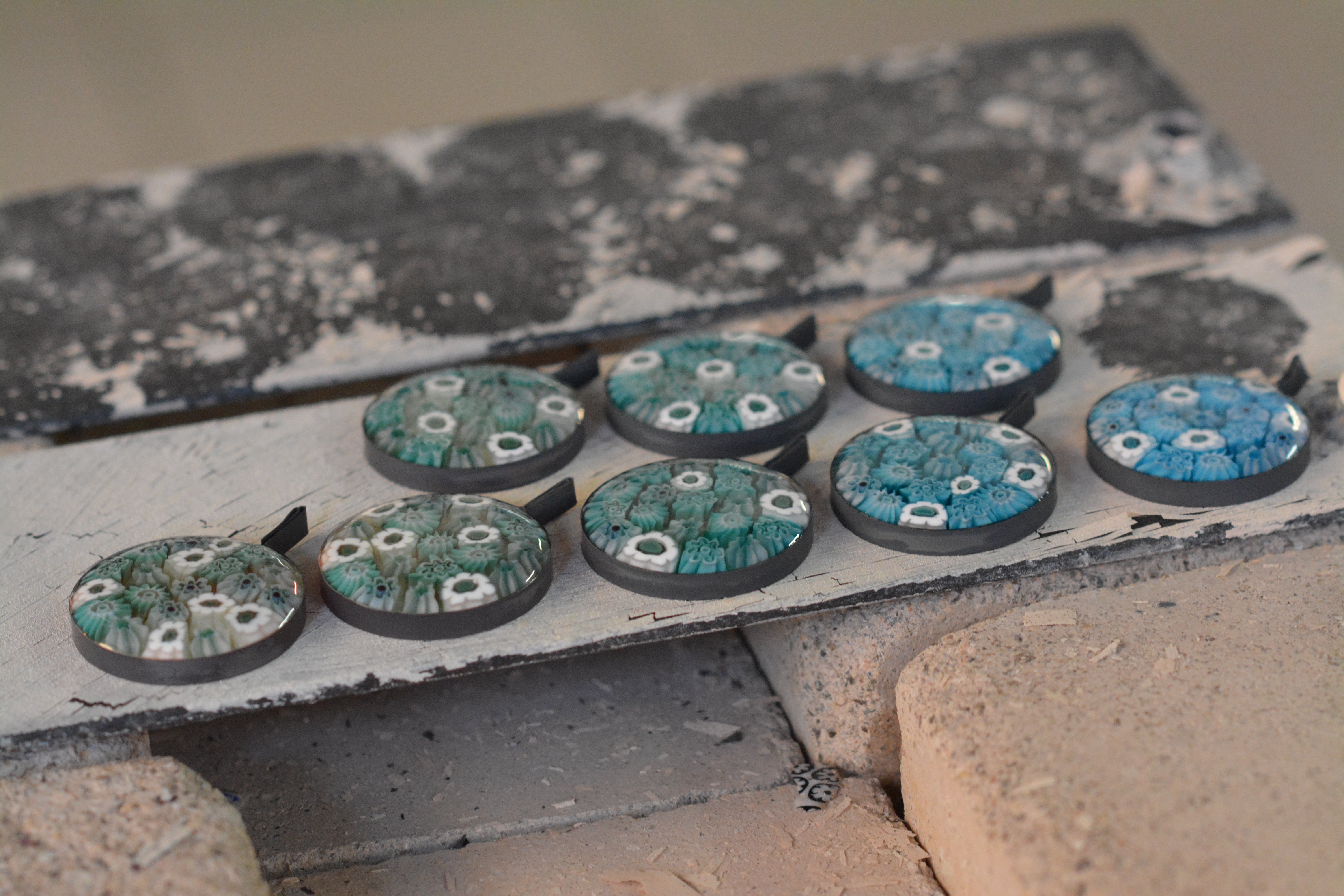 Glass Bottle with Murrina Glass of Murano - Azzura.