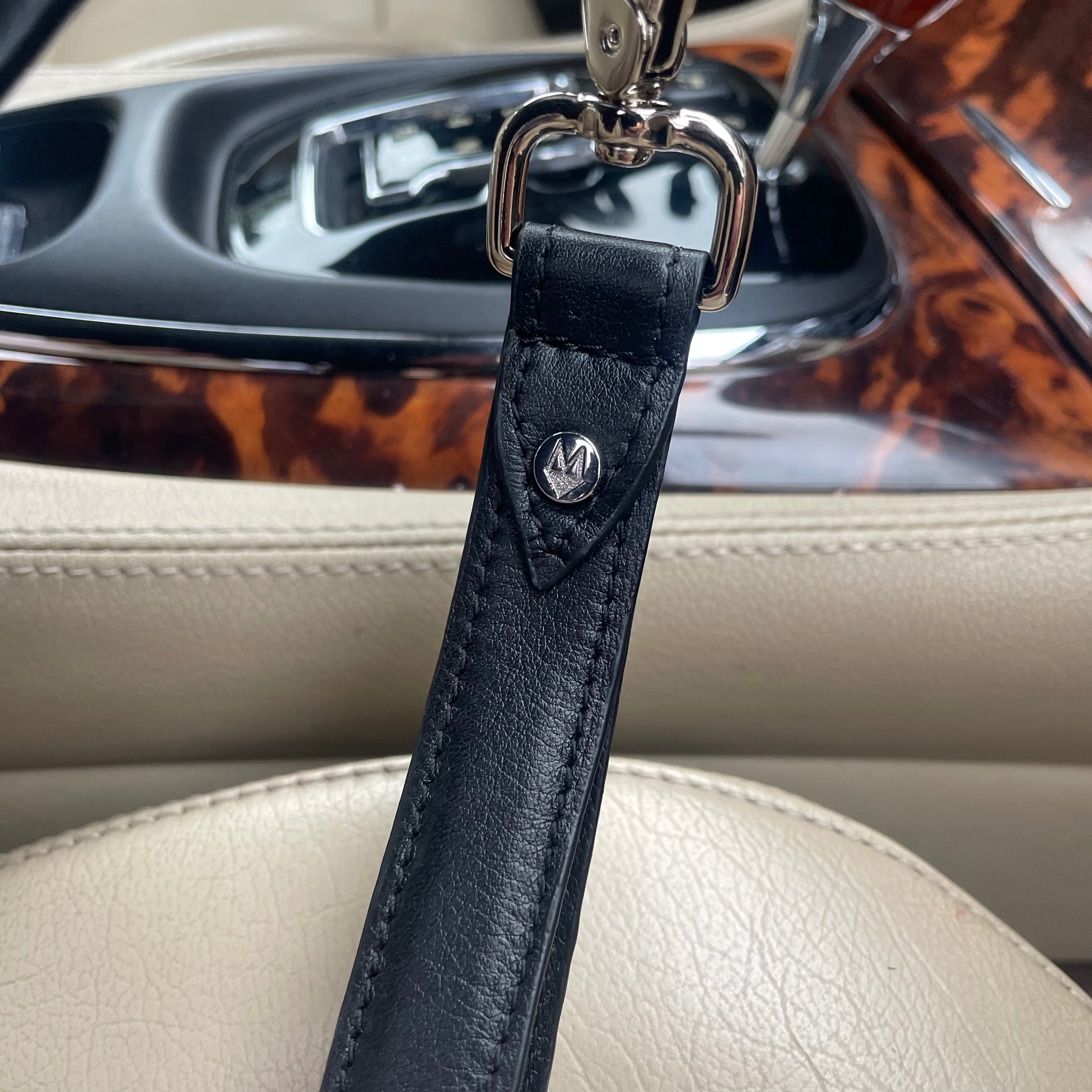 Pochette clutch borsello Uomo in vera pelle di Pitone - Personalizzabile con iniziali - Nero