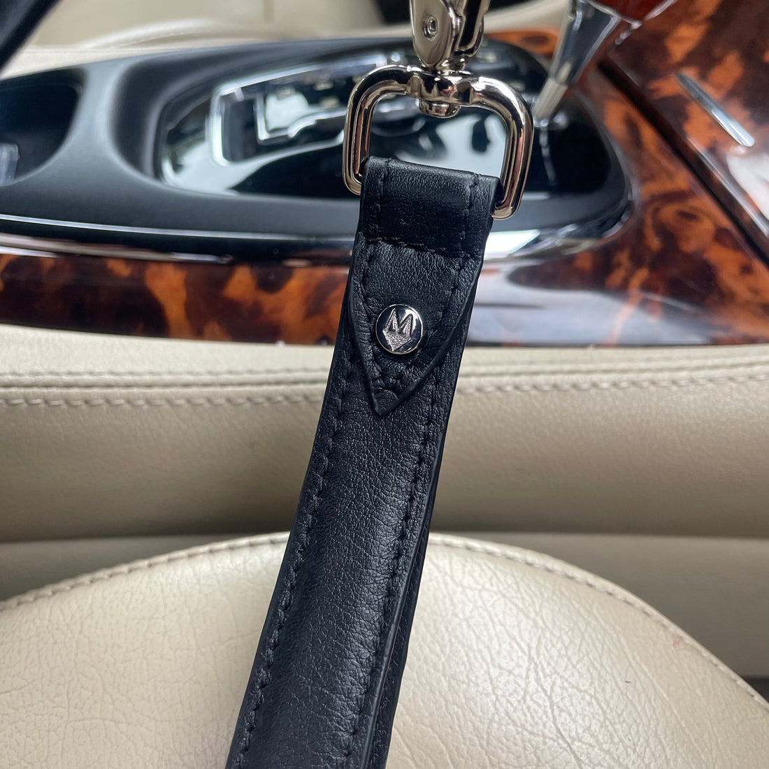 Pochette clutch borsello Uomo in vera pelle di Pitone - Personalizzabile con iniziali - Nero