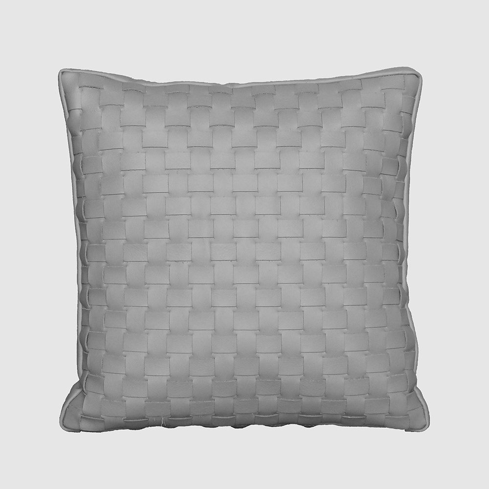 Cuscino di Design in Pelle Intrecciata KUSCI - cm. 40 x 40