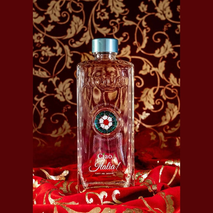 Glass Bottle with Handcrafted Murrina of Murano - Italia.