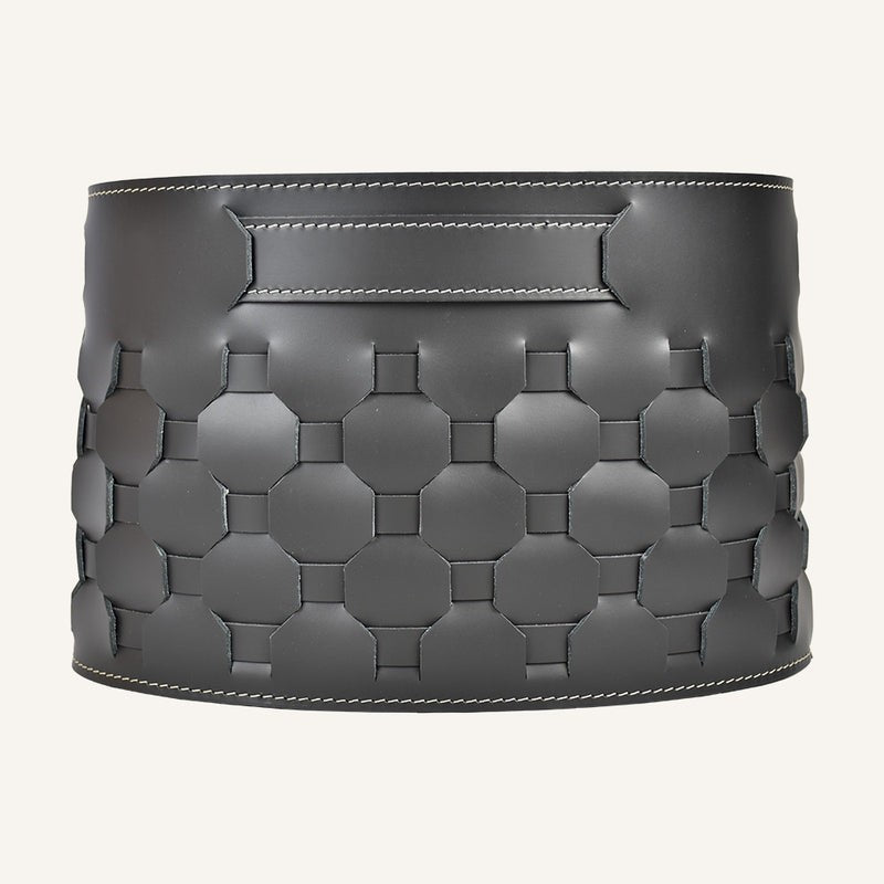 Designer in Woven leather Magazine Rack TARIS