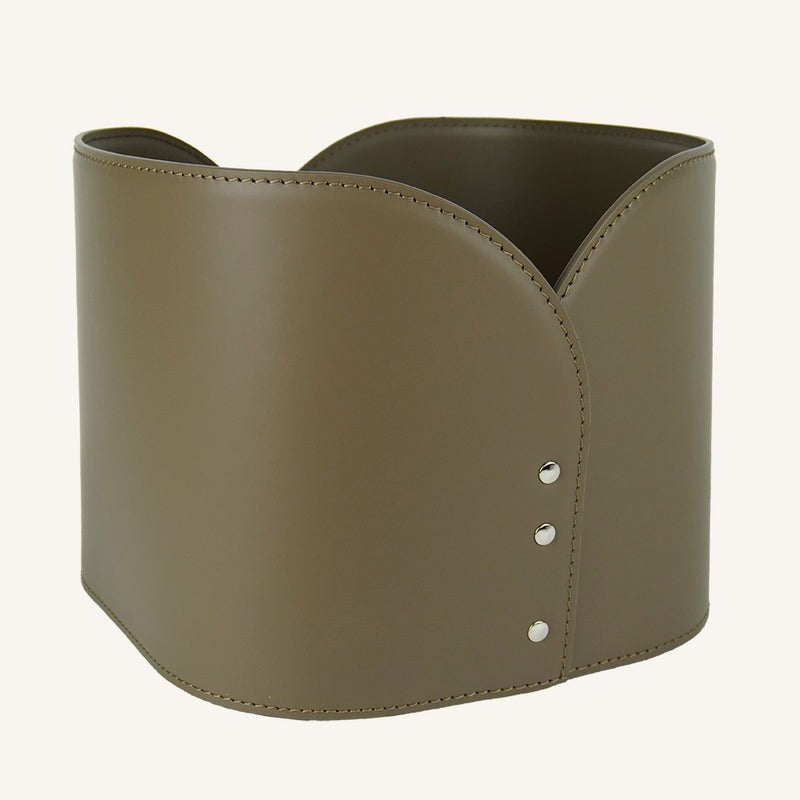 Designer leather Magazine Rack DIURNUS – Quartz Brown