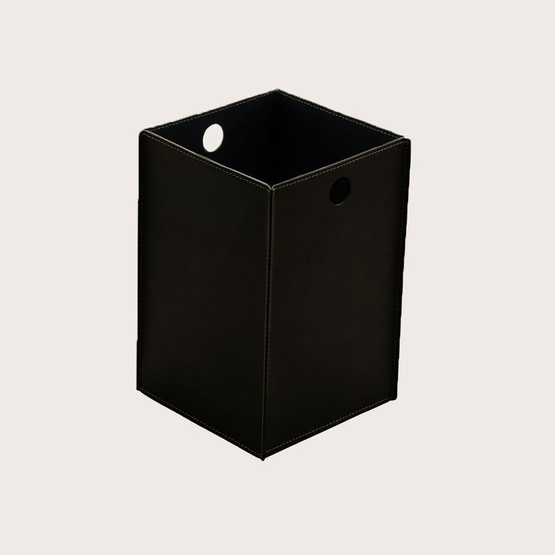 Elegant leather Basket TEODORO