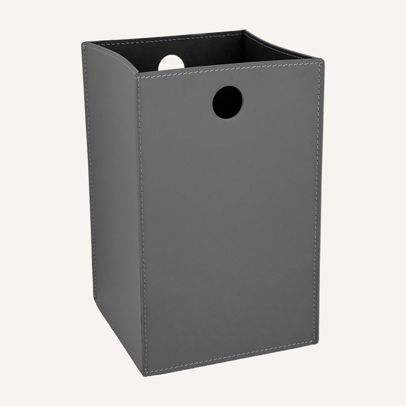 Elegant leather Basket TEODORO